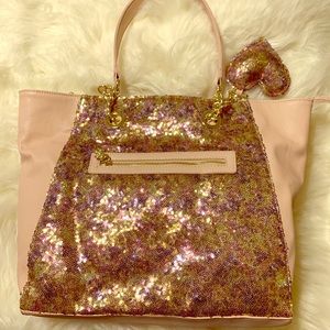 Betsey Johnson Pink Glitter handbag